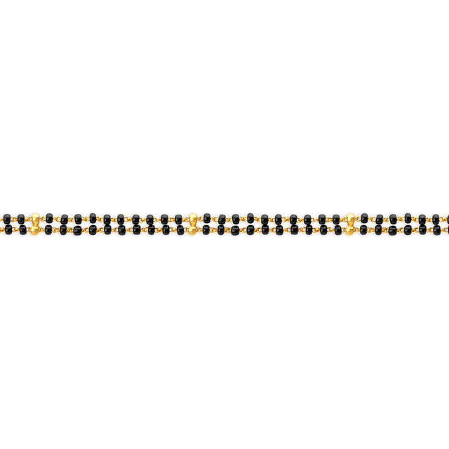 Brilliant Yellow Gold Enamel Bead Mangalsutra