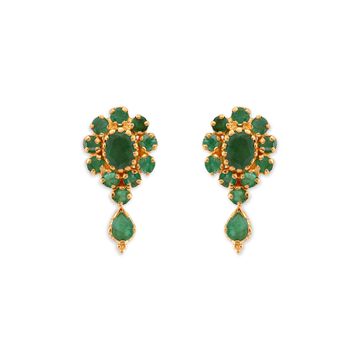 Viaana Emerald Stud Earrings