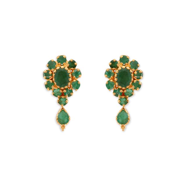 Viaana Emerald Stud Earrings 
