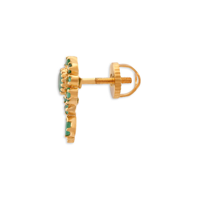 Viaana Emerald Stud Earrings 2