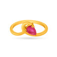 Classy 22 Karat Yellow Gold Teardrop Finger Ring,,hi-res 2