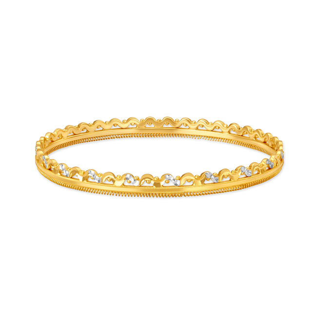 Charming Yellow Gold Coronet Bangles 2