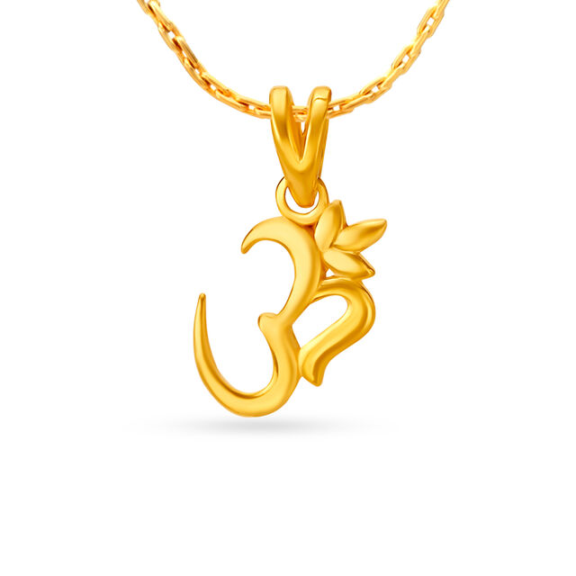 Traditional 22 Karat Yellow Gold Om Pendant