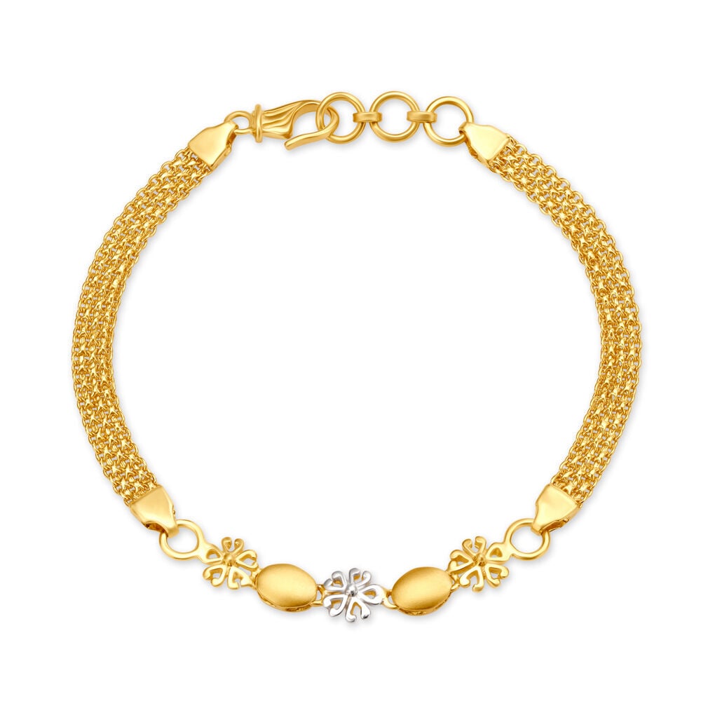 Bracelet design in gold at tanishq shop