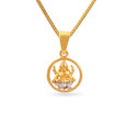 Lavish Lakshmi Gold Pendant,,hi-res 