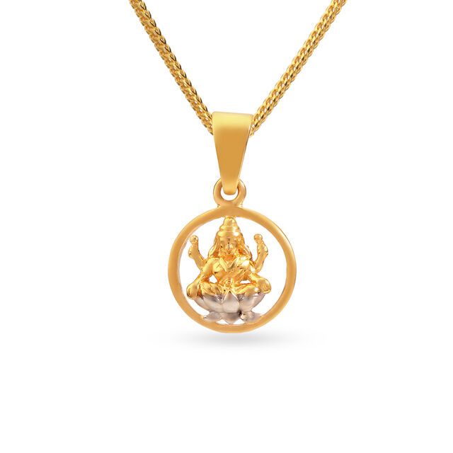 Lavish Lakshmi Gold Pendant,,hi-res 