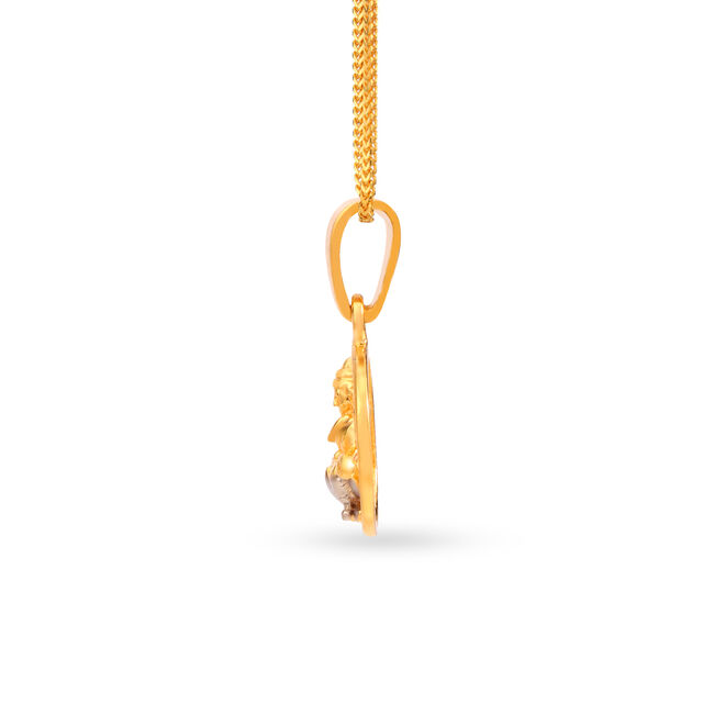 Lavish Lakshmi Gold Pendant,,hi-res 2