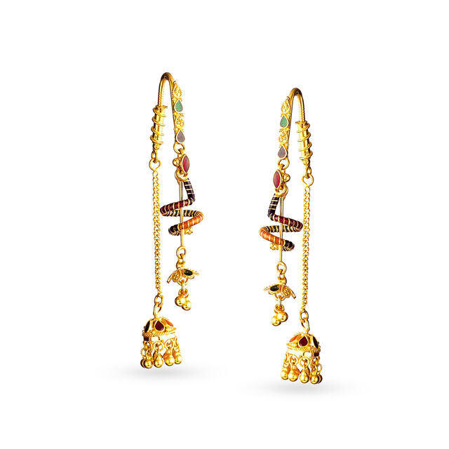 Dainty Sui Dhaga Drop Earrings