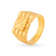 Dazzling 22 Karat Yellow Gold Grid Pattern Finger Ring,,hi-res 