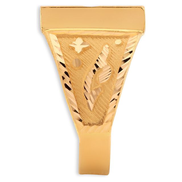 Geometric 22 Karat Yellow Gold Finger Ring,,hi-res 3