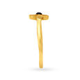 Simplistic 22 Karat Yellow Gold Textured Flower Finger Ring,,hi-res 3