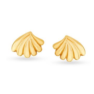 Sweet 22 Karat Yellow Gold Textured Studs
