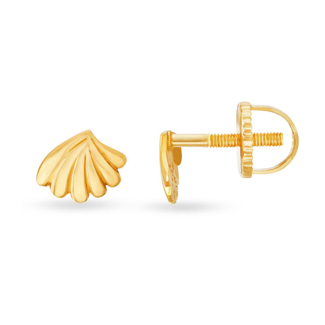 Sweet 22 Karat Yellow Gold Textured Studs
