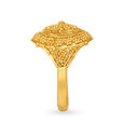 Elongated Rawa Work Gold Finger Ring 3