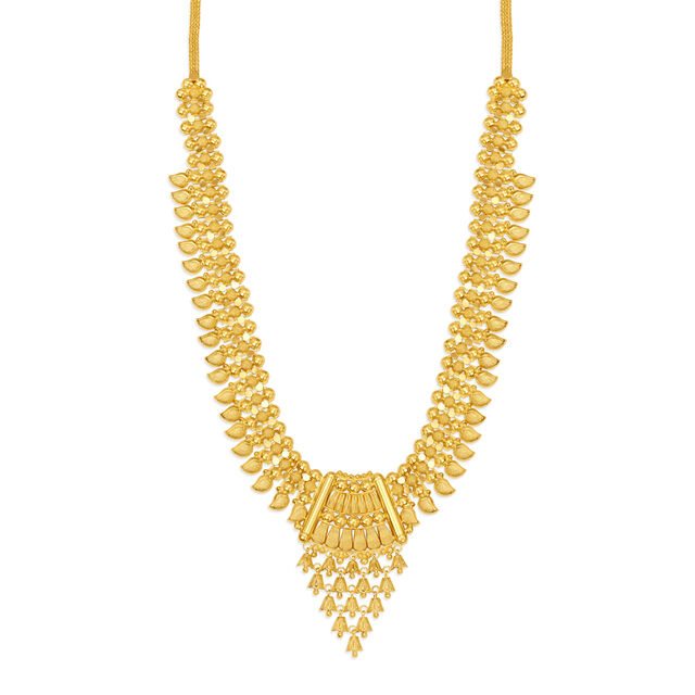 Exquisite Yellow Gold Bell Necklace and Earrings Set,,hi-res 2