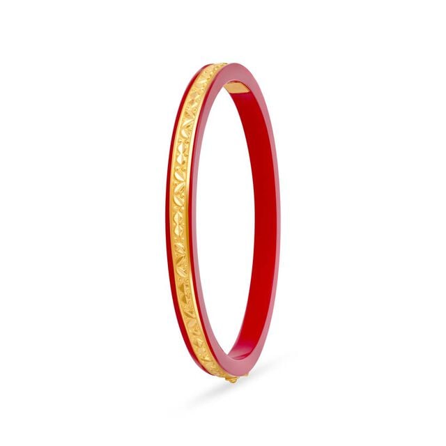 Gold Border Red Pola Bangle 4