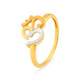 Auspicious 22 Karat Yellow Gold Om Finger Ring,,hi-res 