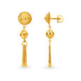 Line Drop Gold Earrings,,hi-res 2