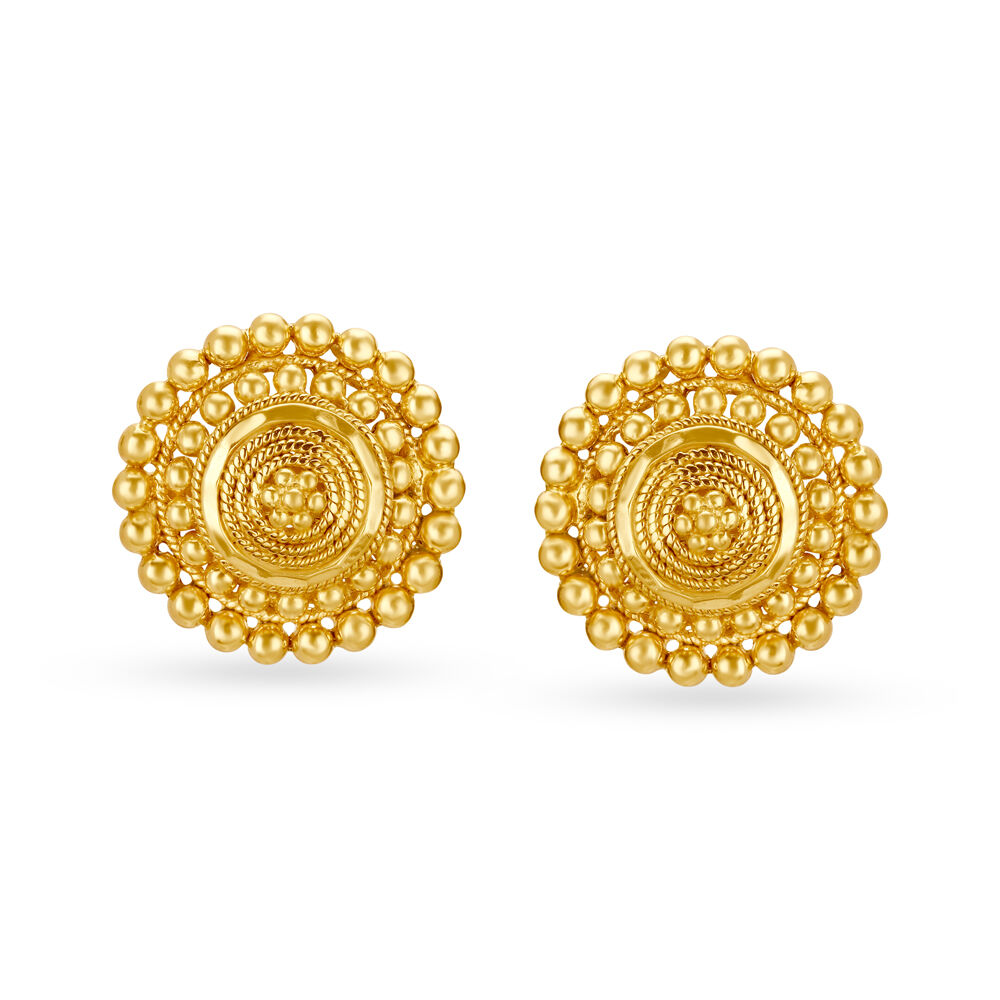 Circular stud earrings hotsell