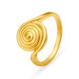 Entrancing 22 Karat Gold Swirling Finger Ring,,hi-res 2