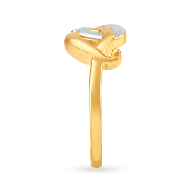 Elegant 22 Karat Gold Intertwined Paisley Ring