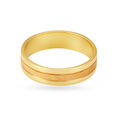 Sophisticated 22 Karat Yellow Gold Striped Finger Ring,,hi-res 2