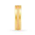 Sophisticated 22 Karat Yellow Gold Striped Finger Ring,,hi-res 3