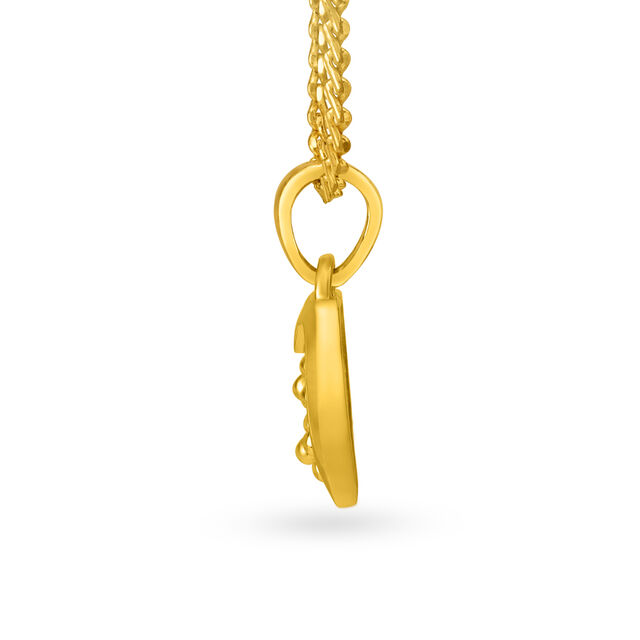 Aesthetic 22 Karat Yellow Gold Heart Pendant