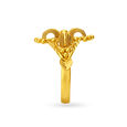Extraordinary 22 Karat Yellow Gold Beaded Floral Finger Ring,,hi-res 3
