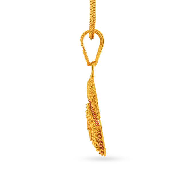 Resplendent Gold Pendant and Earrings Set,,hi-res 3