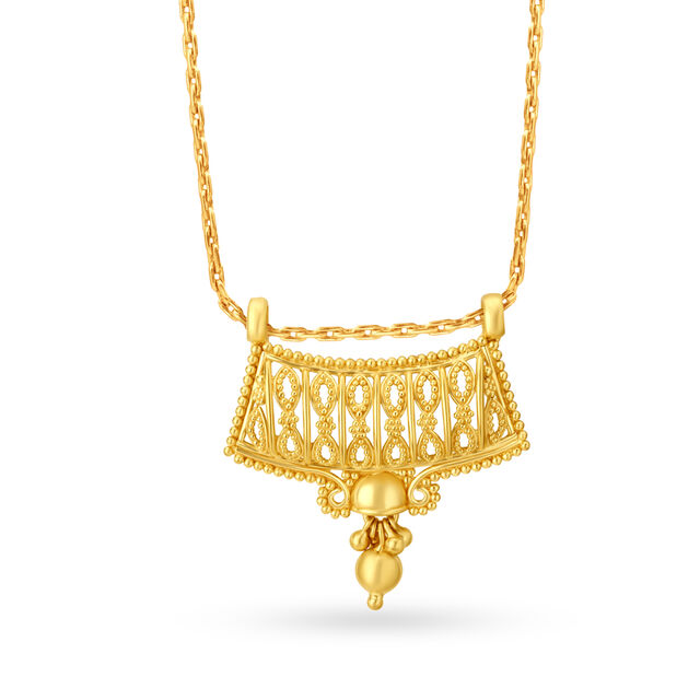 Luxuriant 22 Karat Yellow Gold Mangalsutra Pendant 