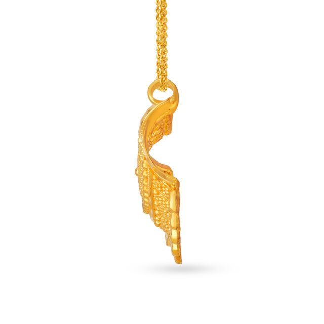 Lustrous Royal Gold Mangalsutra Pendant 2