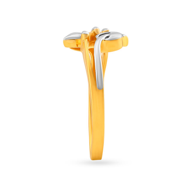 Ethereal 22 Karat Yellow Gold Leaf Finger Ring,,hi-res