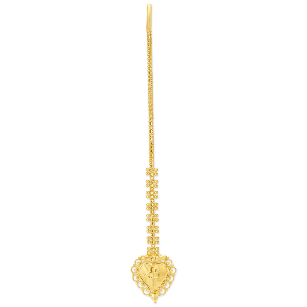 Buy Enticing 22 Karat Yellow Gold Heart Maang Tikka at Best Price Tanishq US