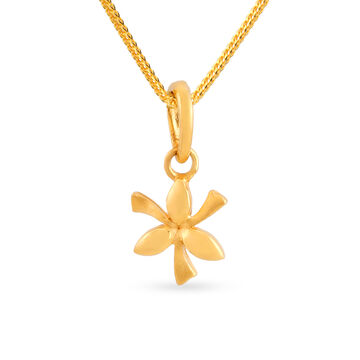 Delicate Floral Gold Pendant