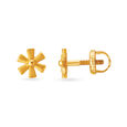 Contemporary Floral Gold Stud Earrings for Kids,,hi-res 2