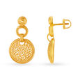 Fascinating 22 Karat Yellow Gold Filigree Patterned Drop Earrings,,hi-res 2