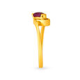 Simplistic 22 Karat Gold And Ruby Teardrop Ring,,hi-res 3