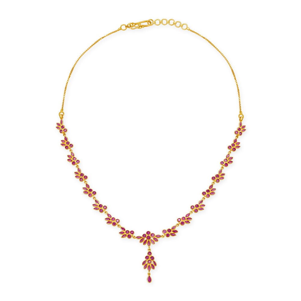 Buy Enchanting Ruby Necklace Set at Best Price | Tanishq US
