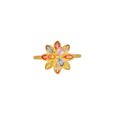 Antique 22 Karat Yellow Gold Floral Finger Ring,,hi-res 