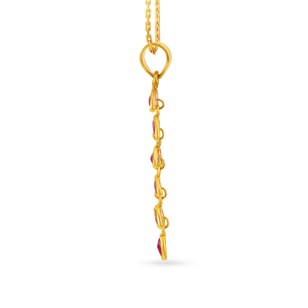 Buy Pleasing 22 Karat Yellow Gold Petal Pendant at Best Price Tanishq US