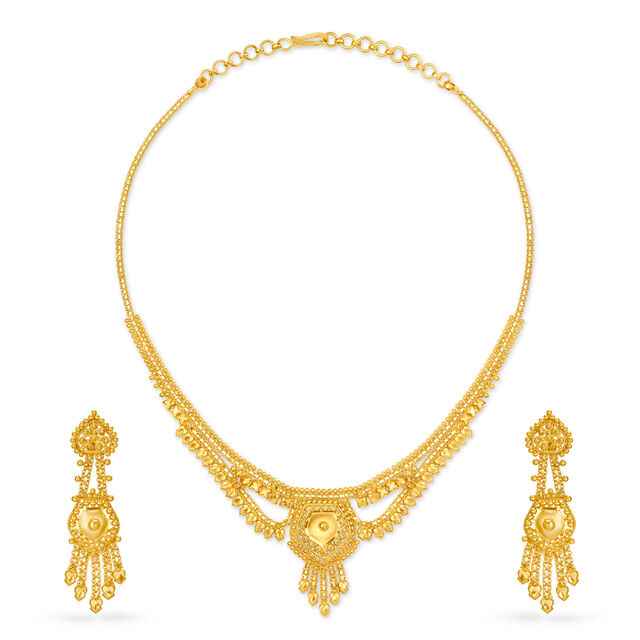 Alluring Gold Necklace Set