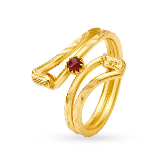 Ornate 22 Karat Yellow Gold Twist Ring,,hi-res