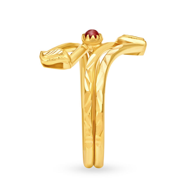 Ornate 22 Karat Yellow Gold Twist Ring,,hi-res