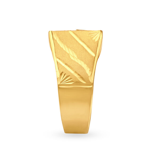 Spiritual Gold Om Ring for Men,,hi-res