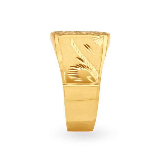 Splendid 22 Karat Yellow Gold Square Ring,,hi-res 4