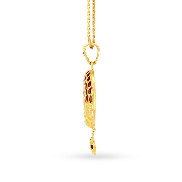Dazzling 22 Karat Yellow Gold Ring Pendant,,hi-res 2