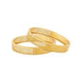 Artistic Yellow Gold Carved Bangles 