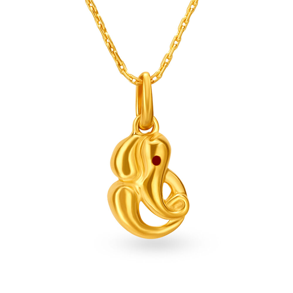Gold ganesh pendant tanishq 2025