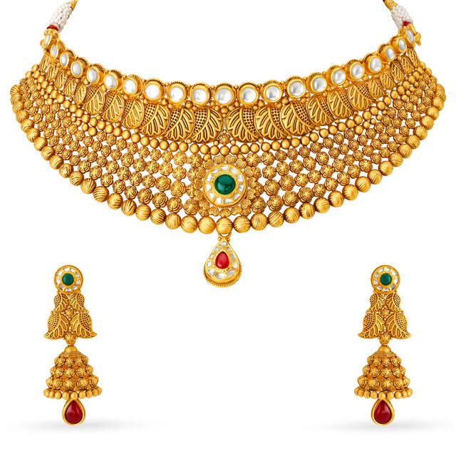 Tanishq Buy Necklace Online Gold Gold Choker Necklace Tanishq Gold